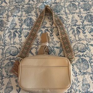 Stylish Cream Crossbody Bag